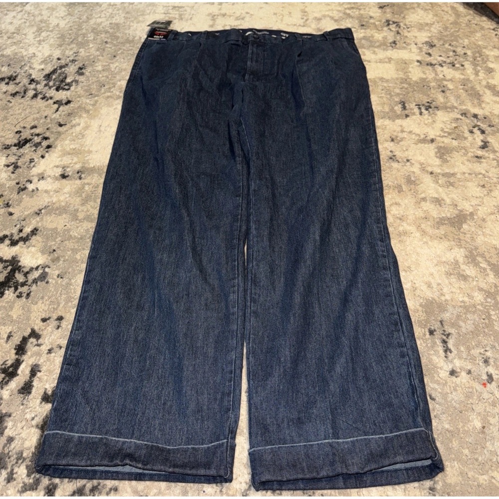 Roundtree & Yorke Pleated Front Jeans Mens Sz 44 X 32 Stewart Classic Fit Cuffs‎
